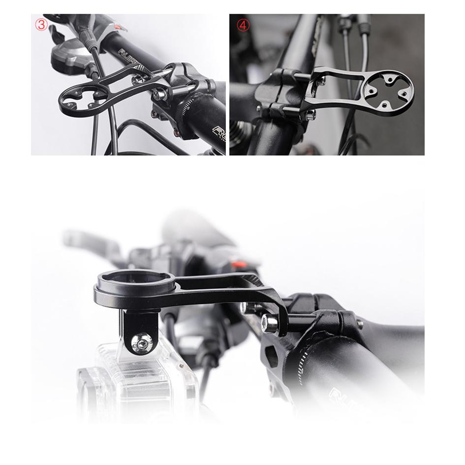 Out Front Bike Mount Combo Extended Handlebar Adapter for Garmin Edge, Bike Light & GoPro Action Camera Holder for Cycling