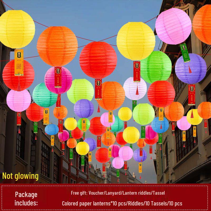 Chinese-Style Mid-Autumn Lantern Riddles Display & Hanging Decorations