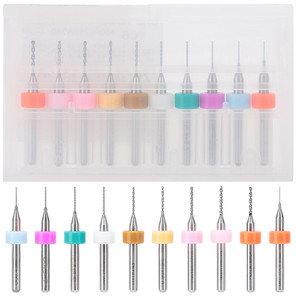 10Pcs Mini Drill Bits Set for Woodworking Watch Mobile Phone Repair Tools 0.3MM‑1.2MM