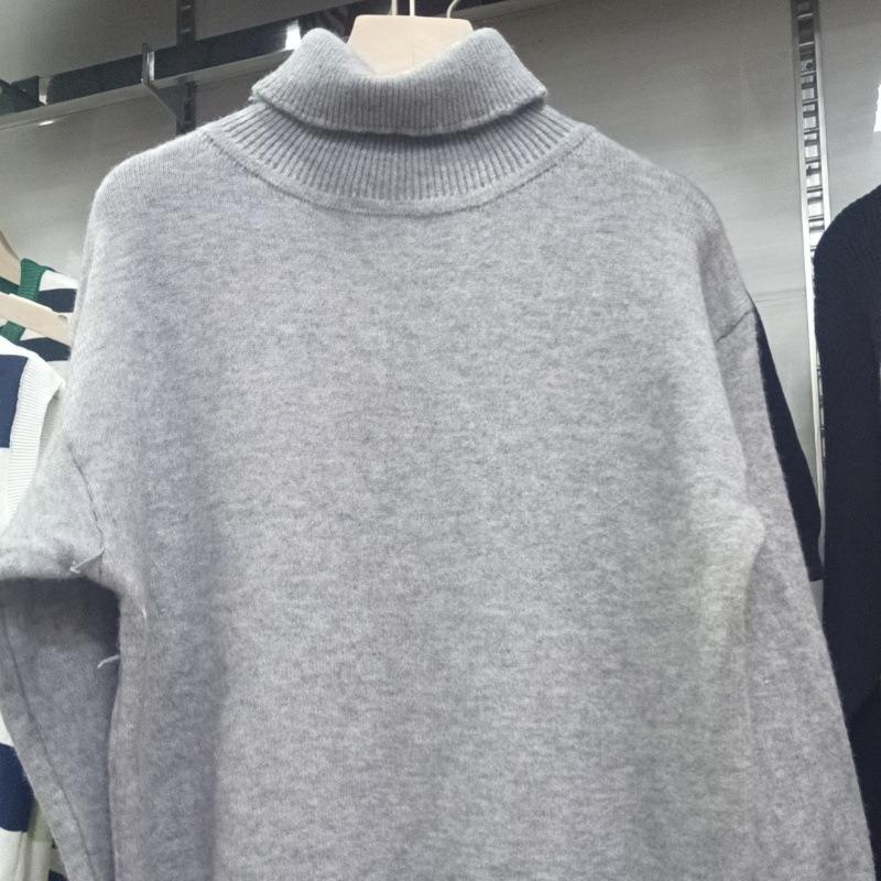 Women's Turtleneck Sweater Soft Warm Loose Casual Solid Color Knit Pullover Basic Style Top Autumn and Winter Commute Harajuku Style