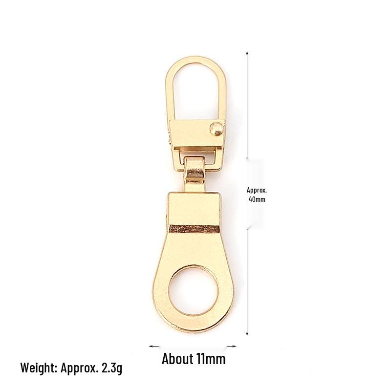 Detachable Metal Zipper Pull Tab Accessory for Bags, Shoes, and Clothes Repair