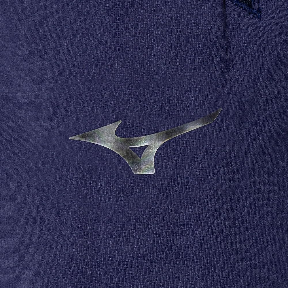 Mizuno Tech Shield Training Blue Size L Pants, Windproof, Stretch, Water-Repellent, 32MDA552, Men's Depth,