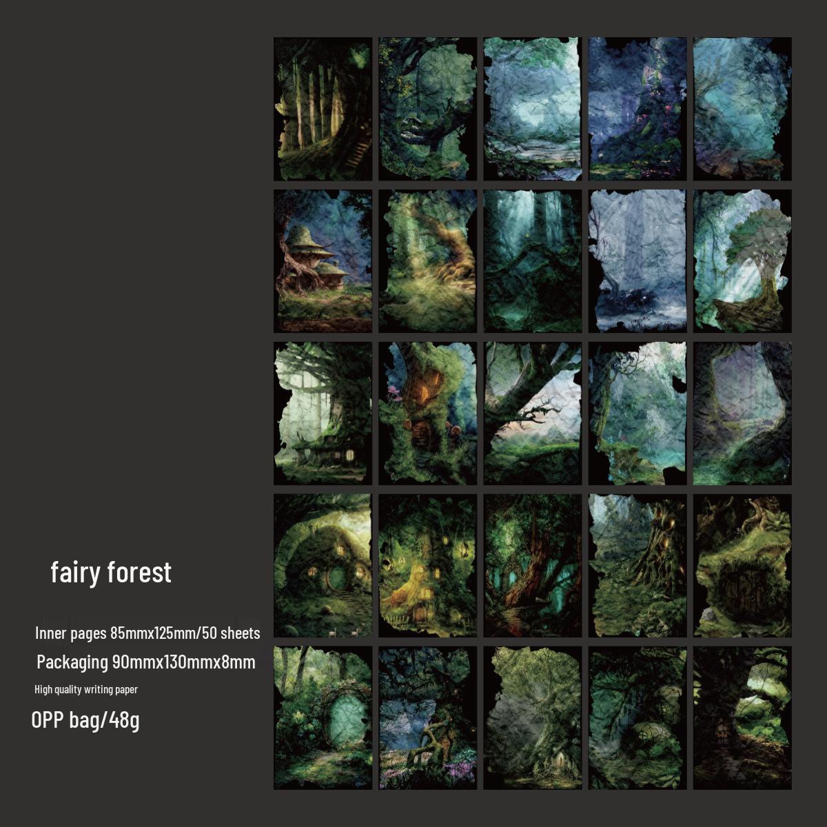 Коллекция бумаги «Винтажный европейский литературный фон» - 50 листов для DIY-творчества