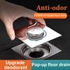 Pop-Up Foot Floor Drain Quick Drainage Sink Filter Bathroom Press Bounce Anti-Odor Insect-Proof Floor Filter Basin Plug Stopper
