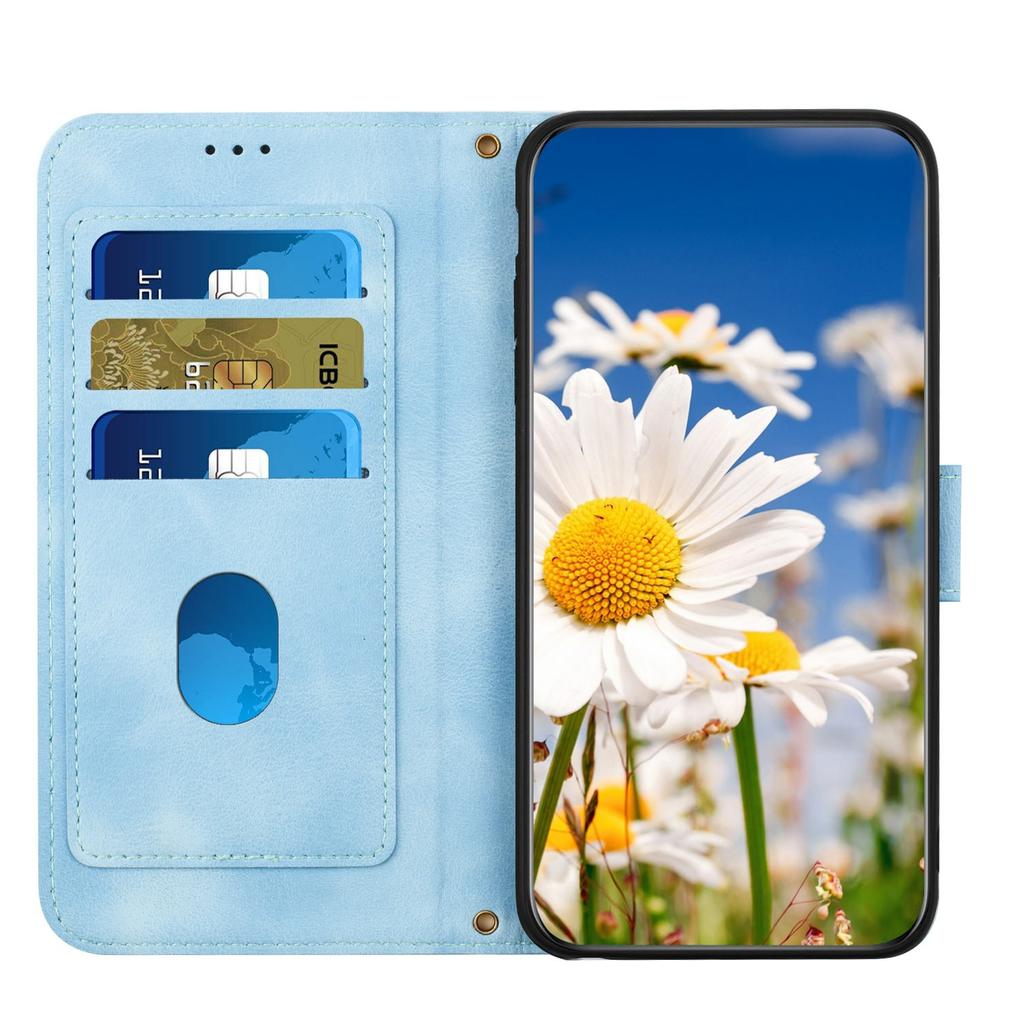 Per Xiaomi Redmi 15C 4G (171mm) Custodia in PU Pelle Floreale Copertura per Telefono con Fessure per Carte