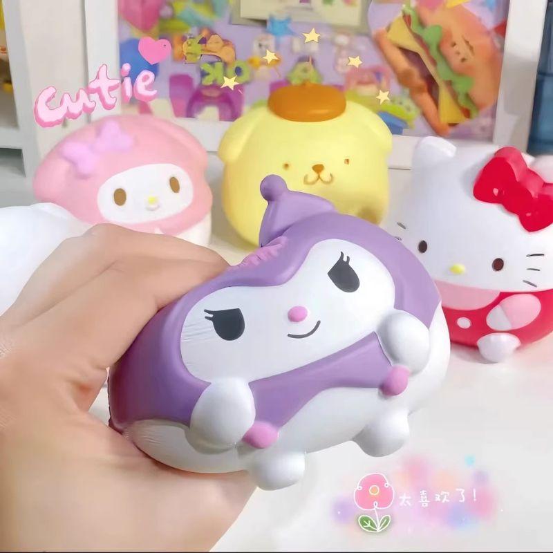 Squishy Toys Hello Kitty Squeeze Fidget Toys Kawaii Soft Kuromi Relief Stress Toys Cartoon Slow Rising Anime Birthday Party Gift