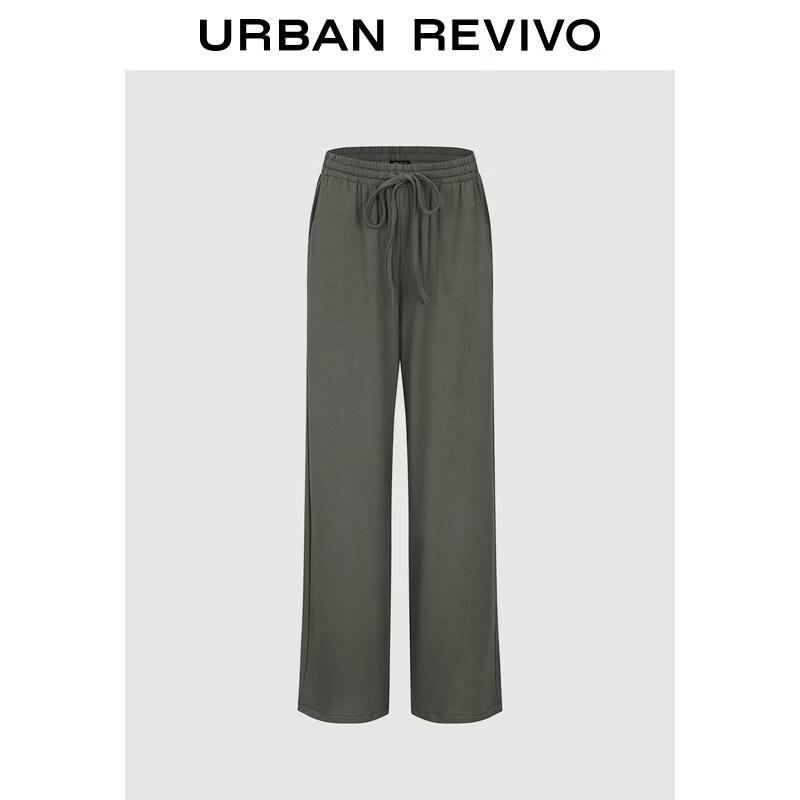 UR2026 Women s Elastic Waist Drawstring Wide-Leg Pants XS