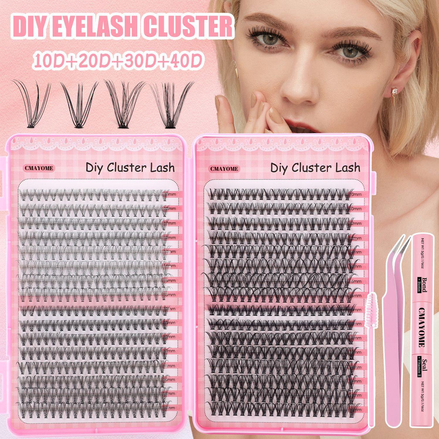 

Diy Single Cluster Of Hair Large Capacity 50D + 60D Curled And Dense Mixed False Eyelashes
