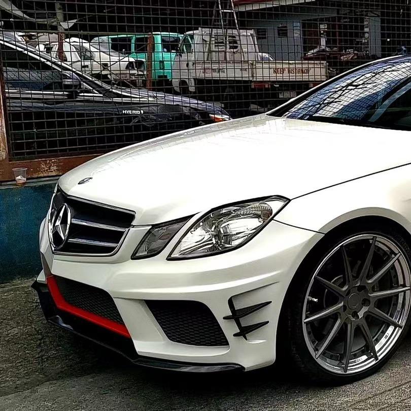 PD Style Body Kit for E-Class W207: Front Bumper, Rear Bumper, Side Skirts, Tailpipes.