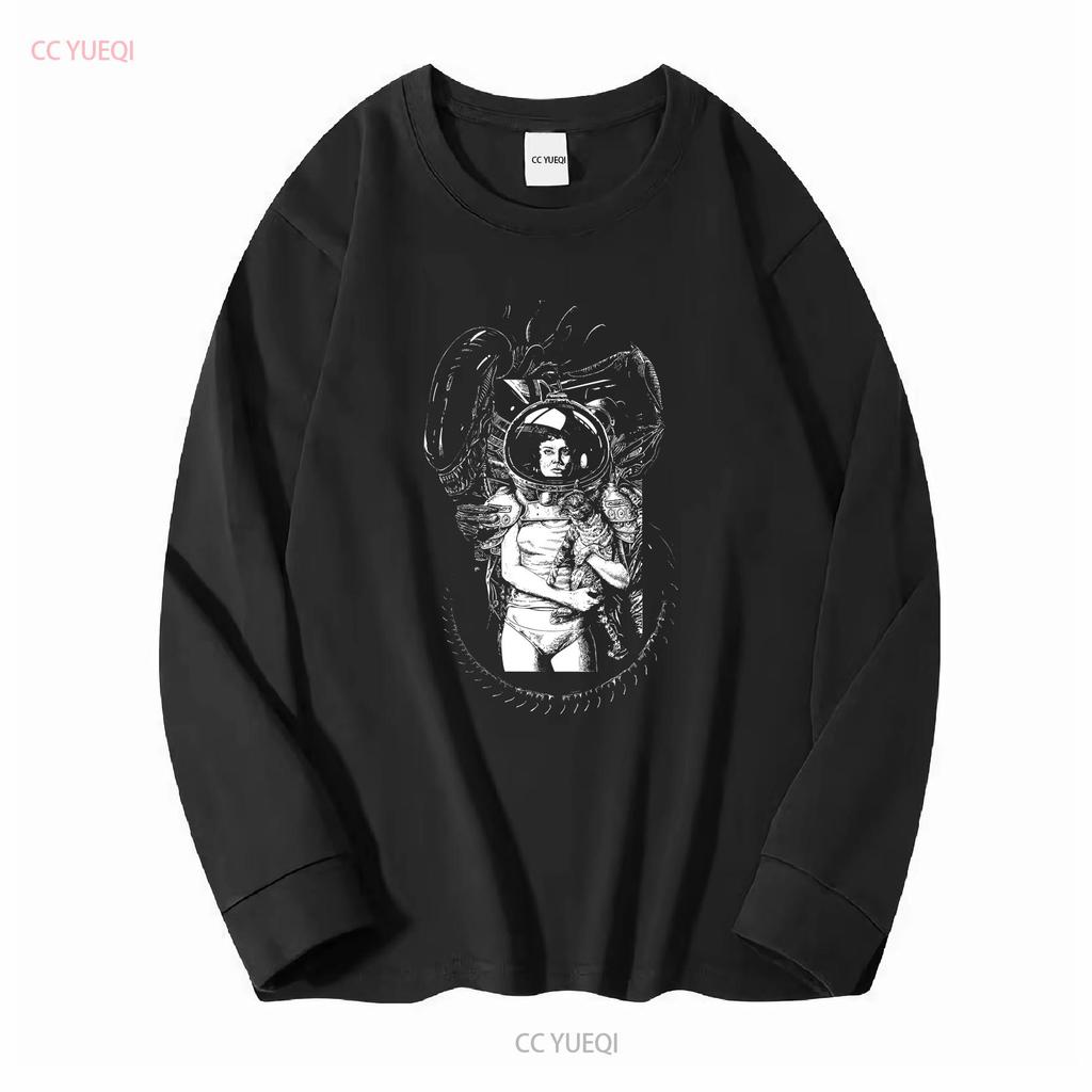 Alien Ellen Ripley Jonesy Sci Fi Horror T Shirt Vintage Washed Fashion Designer Clothes Slightly Streetwear Homme Casual