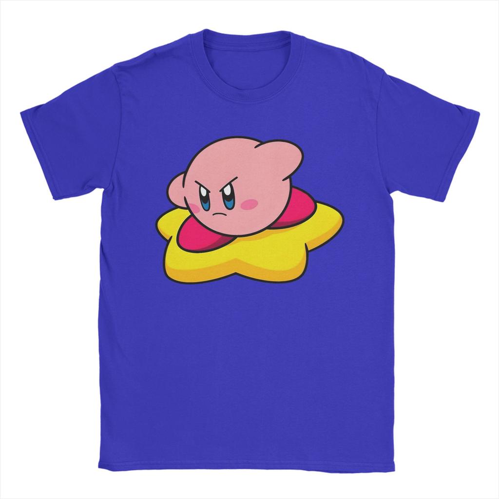 Mens Kirbys On a Star T Shirts 100 Cotton Clothes Vintage Short Sleeve O Neck Tees Plus Size TShirts