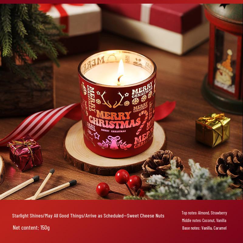 Holiday Laser-Cut Soy Wax Scented Candle - High-End Christmas Ornament & Party Favor