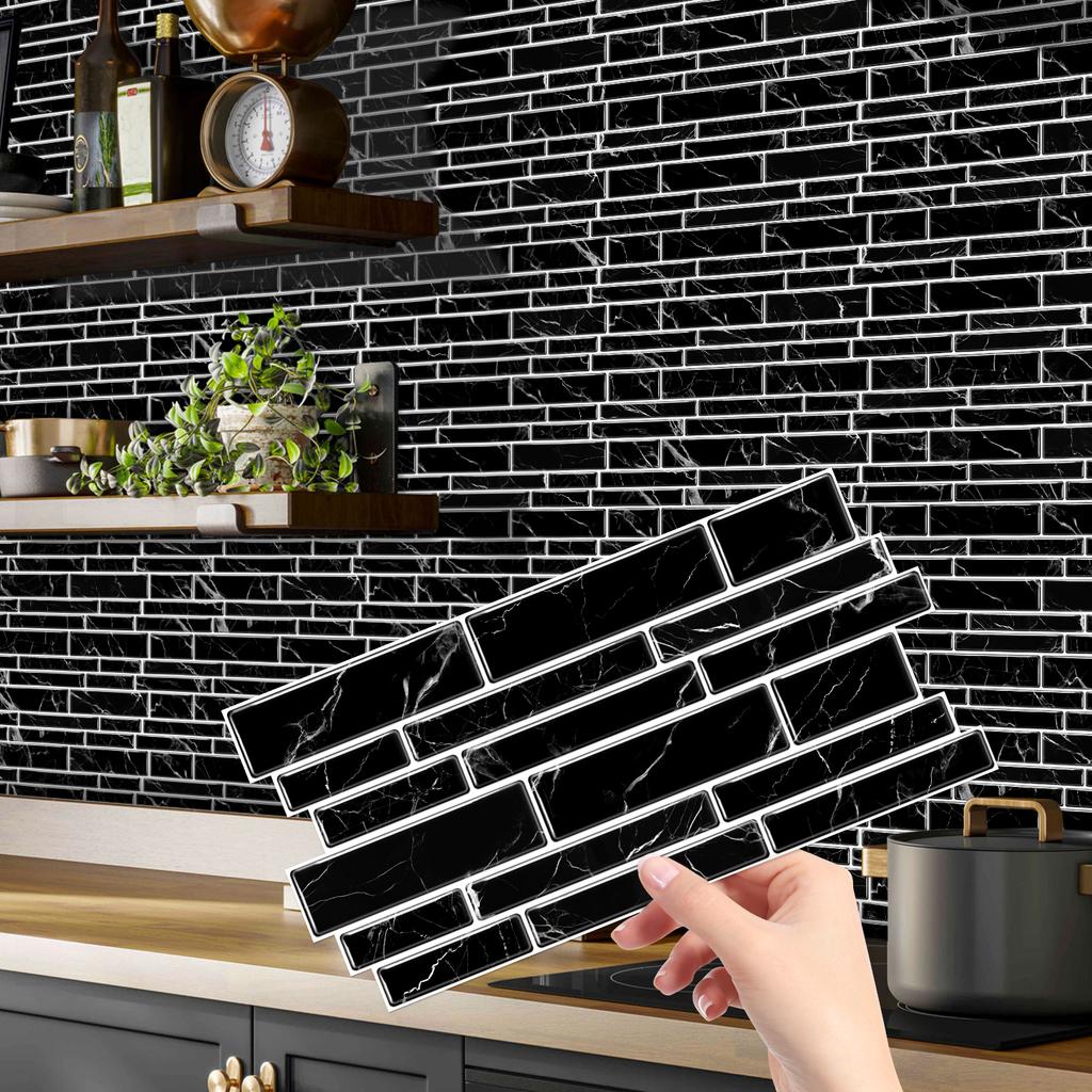 12/24/48pcs Peel And Stick Tile Sticker Self Adhesive Stick On Tile Backsplash For Kitchen Bathroom, Bedroom Decoration