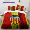 Valencia Club de Fútbol Pattern Bedding Quilt Set  Home Decoration  Gift (1 * duvet cover + 2 * pillowcase  without core)