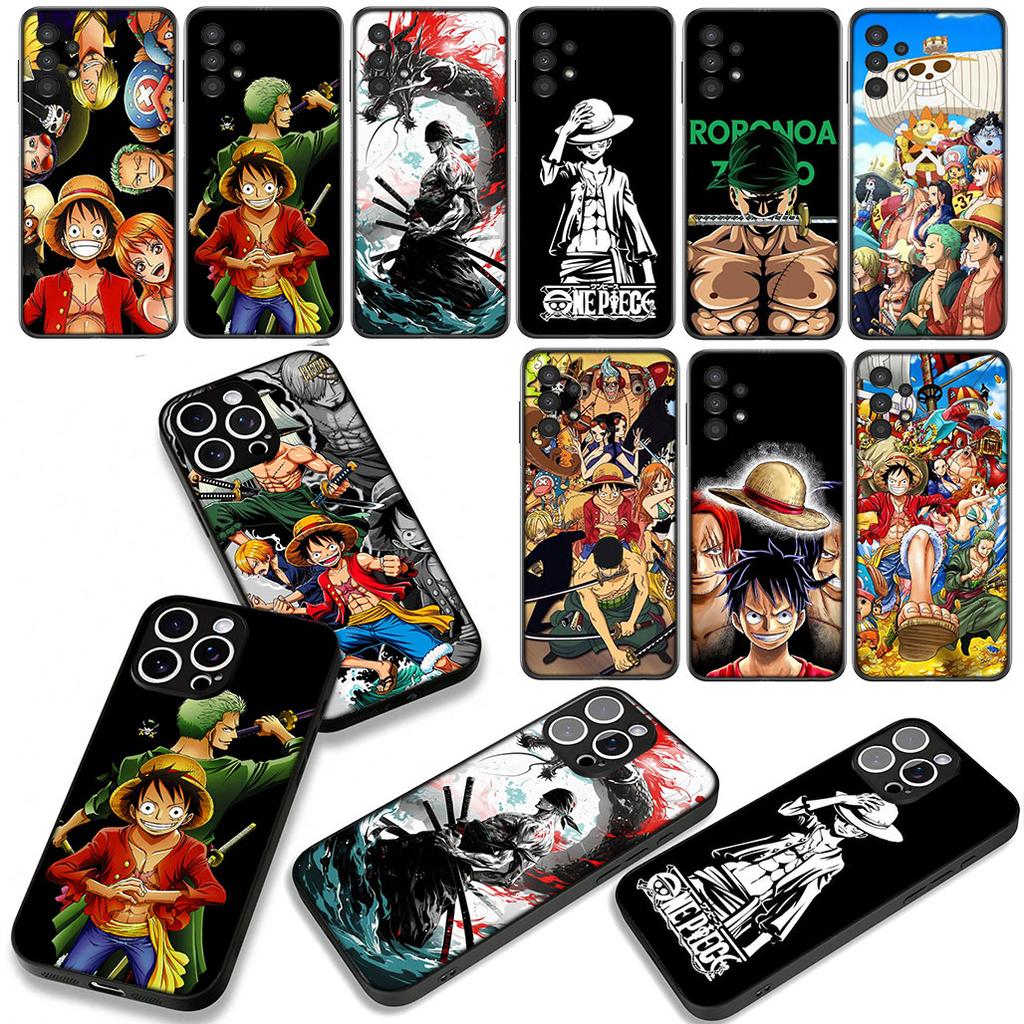 Phone Cover Roronoa Zoro Luffy One Piece Casing for Apple iPhone 16 15 14 Plus 13 12 Mini 17 Pro Max + ProMax 16E Air 15+ Case
