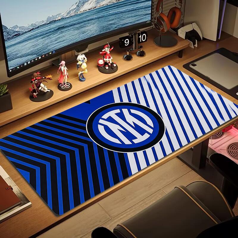 Inter Mailand Farbe Mauspads Großes Gaming-Tischkissen Rutschfeste Laptop-Tablet-Große Mauspads XXL-Matten Mini-PC-Spielmatte Mit Verriegeltem Rand