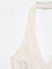 European and American style, new women's clothing, versatile jacquard knot buckle neck collar top 4770/315