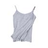Lady Padded Adjustable Spaghetti Strap Tank Top Solid Color Comfortable Camisole
