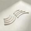 Handmade 925 Silver Curved Tube Beads for Stringing Bracelets