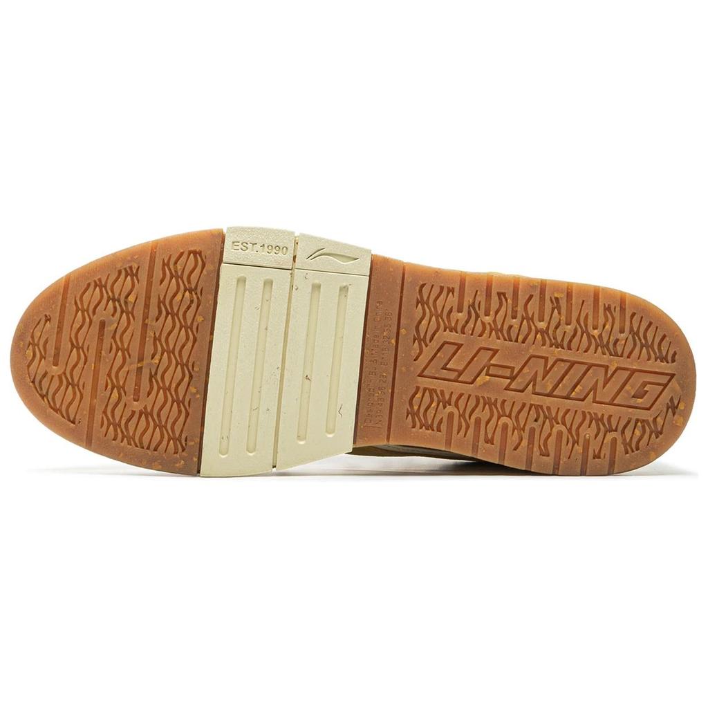 Li Ning Weiw Pro Special Story Edition Comfortable Versatile Non-Slip Durable Low-Top Skate Shoes Men Sneakers Yellow Brown AECU027-3