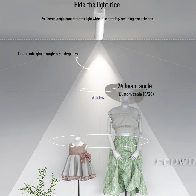 Adjustable Angle Surface Mounted Spotlight - Single Ceiling Downlight