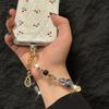 New mobile phone chain, Guofeng diamond-encrusted hoist, mobile phone case, lanyard, high-end beaded pendant, key chain, bag pendant.