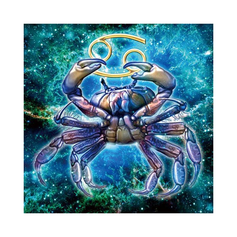 Peinture diamant 5D, cercle complet, mosaïque de dessin animé, peinture en cristal, Constellation, Art, décoration de salon et de chambre à coucher