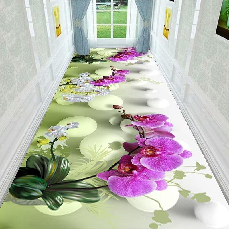 European Style Long Carpet For Stairway Hallway Carpets Nordic Home Corridor Carpets Aisle Rug Party Wedding Red Area Rugs