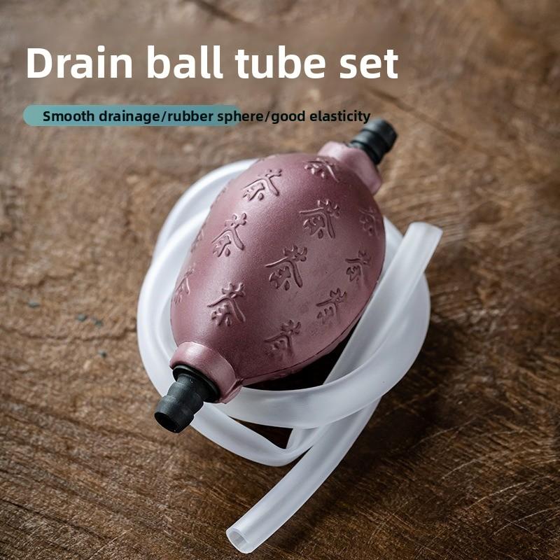 80cm Teetablett Ablaufschlauch mit Gummiballon Silikon Weicher Schlauch Ausguss Wasserleitung Ersatzzubehör Für Teetischset