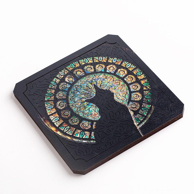 Church Cat Wooden Jigsaw Puzzle: Immersive Educational Art Gift for Children