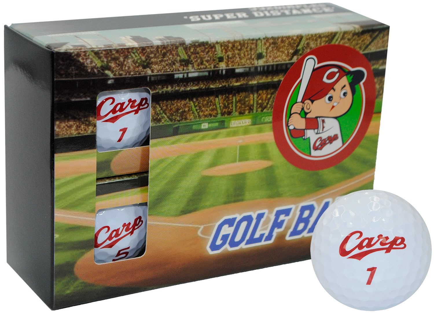 LEZAX Hiroshima Toyo Carp Golf Balls, 6-pack, White, HCBA-4774 белый