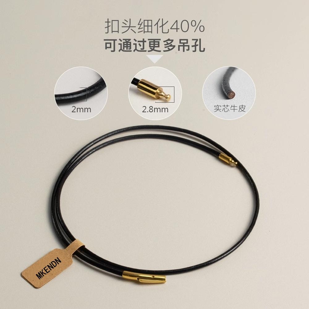 Collana Choker Semplice Fatta a Mano in Pelle di Mucca Primaria Collana in Pelle Chiusura in Acciaio Inossidabile Gioielli da Uomo Donna