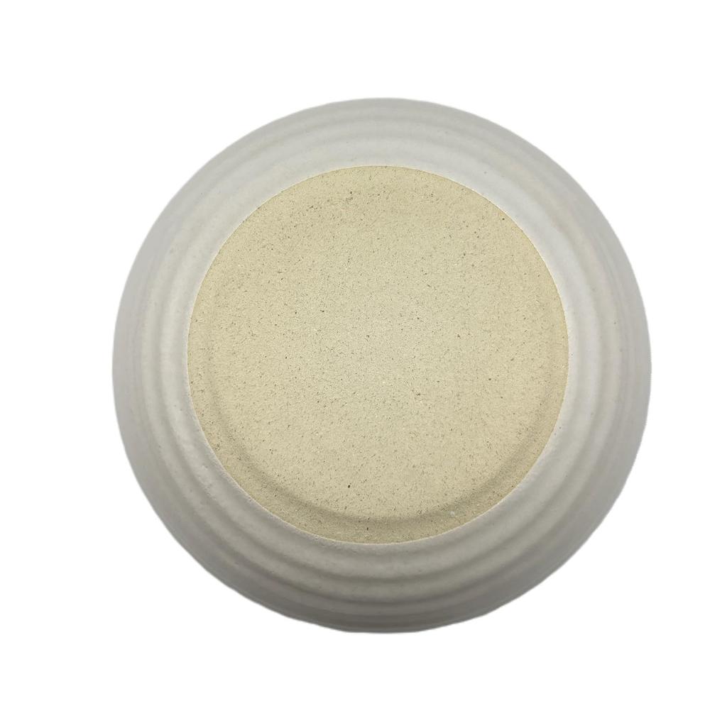 Banko ware round rice container, 1 go (approx. 360ml), black and white, for storing rice, ceramic, made in Japan, microwave safe, Iga clay (white)