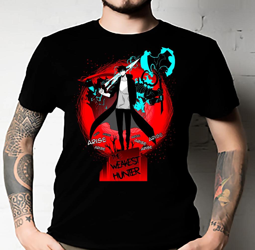 T-shirt da uomo e da donna The Weakest Hunter Solo Level Classica
