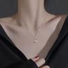 Mobius Ring Necklace Women's Light Luxury Niche Design Diamond Collarbone Chain for Girlfriend Gift