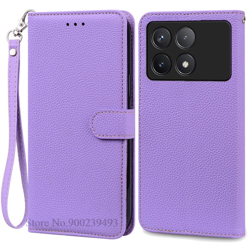 

Чехол F6 Pro для POCO F6 Pro, силиконовый кожаный чехол-кошелек, флип-чехол для Xiaomi Poco F6 Pro 5G, чехол-книжка, Fundas for POCO F6 Pro 5G