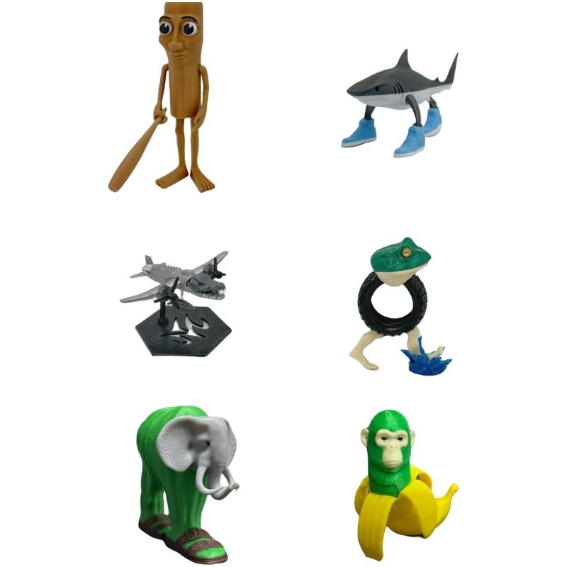 

Тунґ Тунґ Тунґ Сахур Фігурка Орнамент Абстрактна 3D-друкована іграшка для релаксації та творчості Настільні прикраси