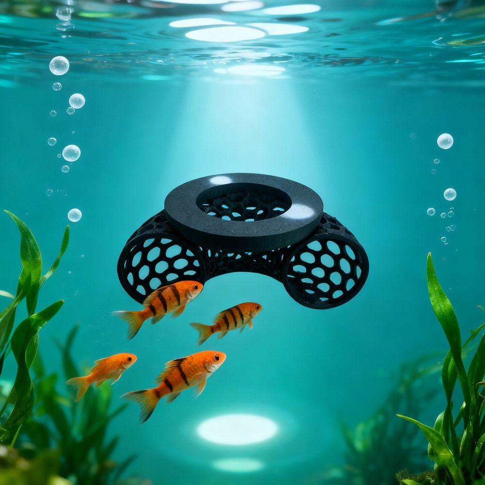 New 3-in-1 Aquarium Floating Cave Durable Floating Surface Fish Shrimp Hideout Shelter Fish Tunnel for Betta Small Aquatic Pets