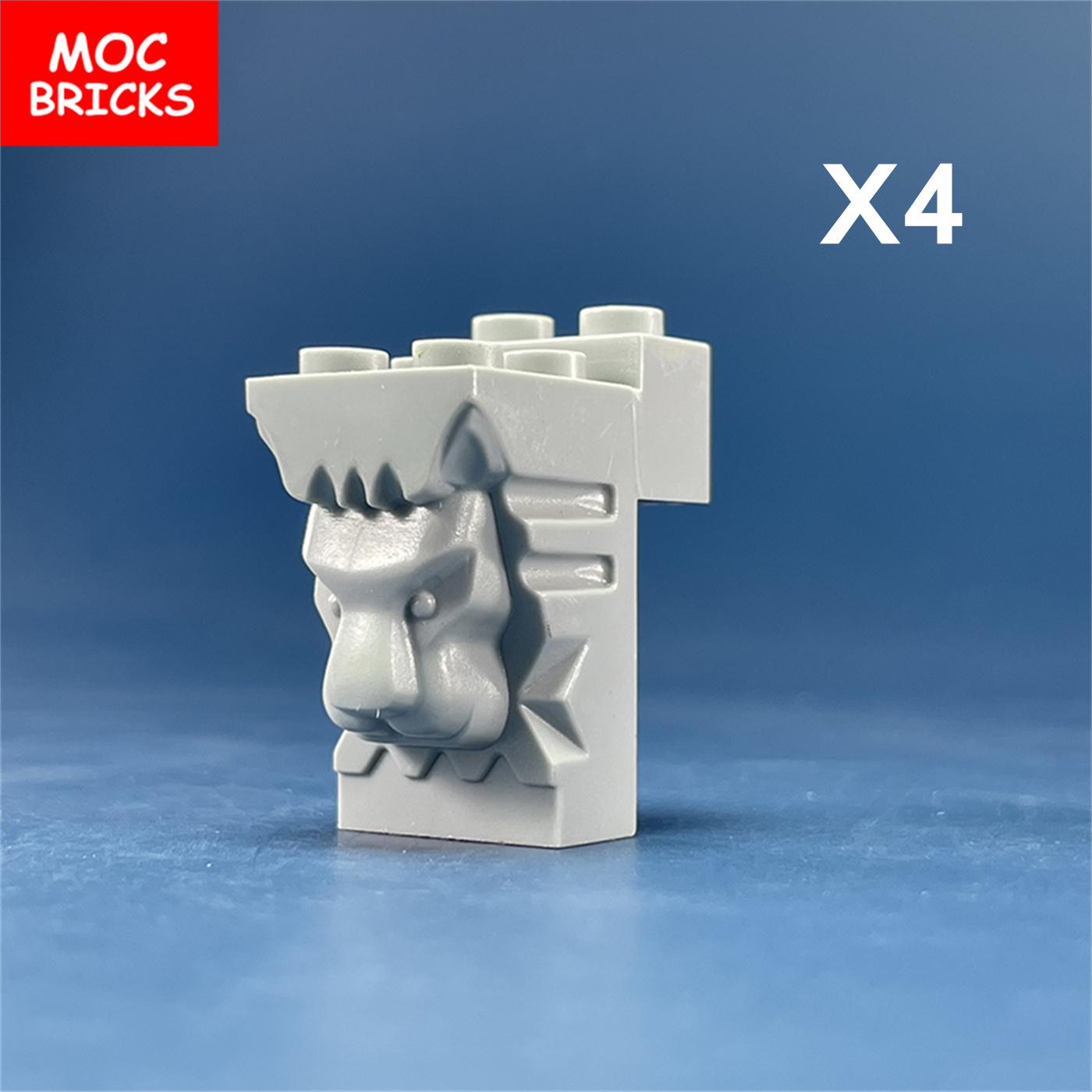 Кубики MOC 2x3x3 с вырезом и головой льва 30274 Фигурка Модели Маленькие Образовательные Строительные Блоки Детские Игрушки