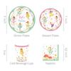 Fairy Party Disposable Tableware Floral Fairy Printing Paper Plate Cup Napkins Girls Tea Party Supplies Birthday Party Decor