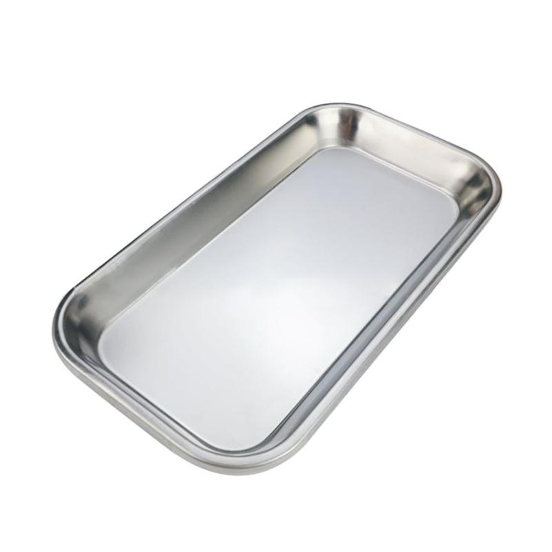 Multi-Function Storage Tray Stainless Steel Lab Instrument Organizer Holder Laboratory Station Square Metal Dish