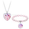Anime Bracelet Wristband Nacklace Beaded Heart Pendant Cute Cosplay Jewelry Set Accessories Party Gifts for Fans Kids Girls