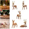 Christmas Reindeer Statue Holiday Decoration Home Decor Xmas Elk Figurine Simulated Deer Sculpture for Winter Tabletop Office