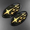 2PCS Acrylic Car Front Logo Rear Badge Emblem Sticker for Subaru XV Outback Impreza BRZ WRX STI Legacy Forester Accessories Y3