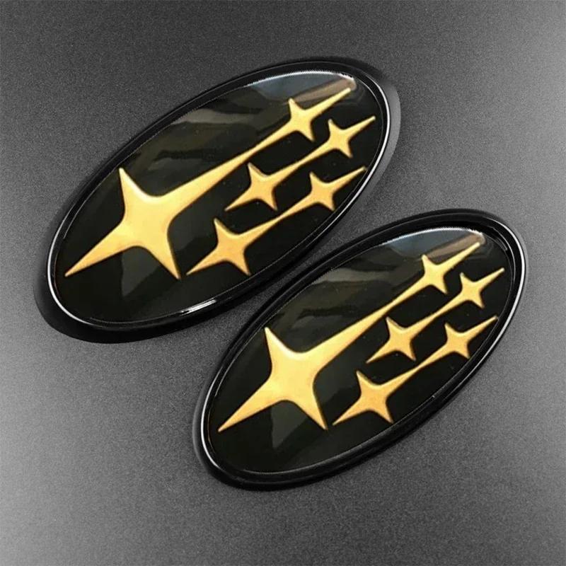 2PCS Acrylic Car Front Logo Rear Badge Emblem Sticker for Subaru XV Outback Impreza BRZ WRX STI Legacy Forester Accessories Y3