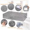 Under Bed Storage Box with Compartments Dustproof Foldable with Lid for Clothes Sheets Quilts Organization