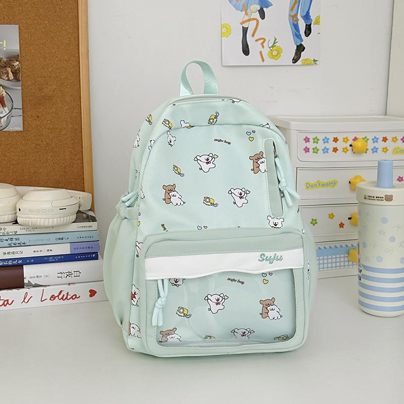 Schoolbag New Cartoon Puppy Printed Backpack Junior High School Schoolbag Ins Niche High Value Backpack