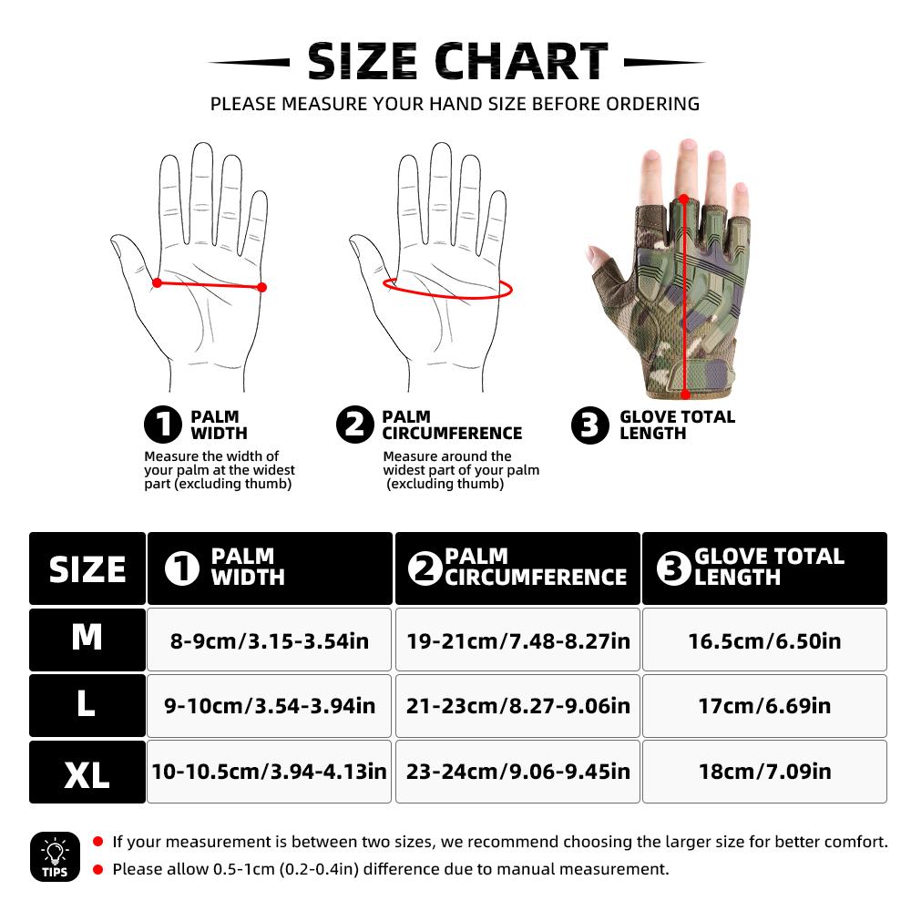 Half Finger Gloves Outdoor Sport Cycling Hunting Shooting Camping Hiking Combat Bicycle Non-slip Shock-proof Gear Men