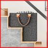 Durable Felt Storage Basket with PU Handles Home Office Stair Decor L-Shape Stair Basket for Clothes Toys Sundry Organizer