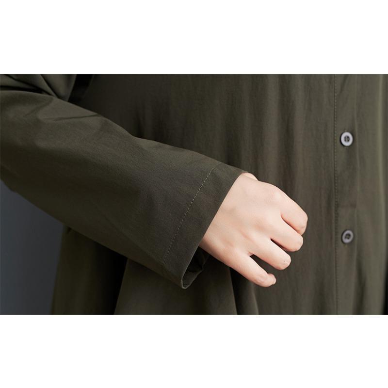 Plus Size Splicing Casual Simple Printed Sweetheart Long Sleeve Shirt Dresses